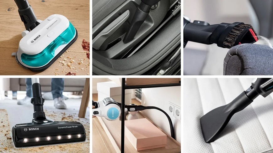 Tyčový vysávač Bosch Unlimited 7 ProHygienic Aqua BCS712HYG5 biely BOSBCS712HYG5-príslusko