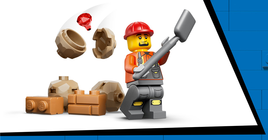 Stavebnica LEGO® City 60480 Žlutý nakladač s rypadlem Trojica balvanov ukrýva drahokam, takže rozbíjanie jedného z nich môže premeniť prácu na dobrodružstvo za pokladom.