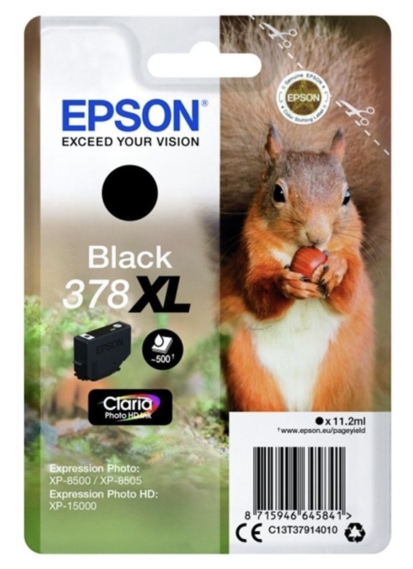 Cartridge Epson 378 XL, 500 strán čierna