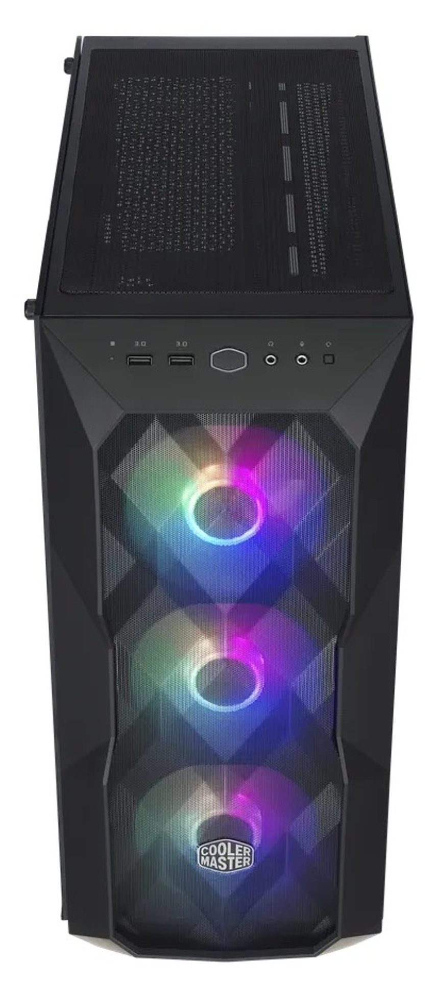 Case Cooler Master MasterBox TD500 Mesh čierna Detail PC skrine Cooler Master MasterBox TD500 Mesh v prednom pohľade