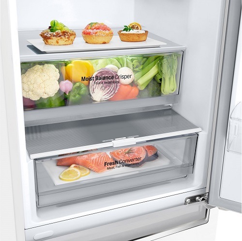 Chladnička s mrazničkou LG GBB62SWFGN biela moist_balance_crisper