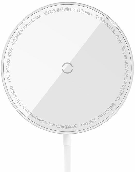 Bezdrôtová nabíjačka Baseus Simple Mini3, 15W, USB-C biela