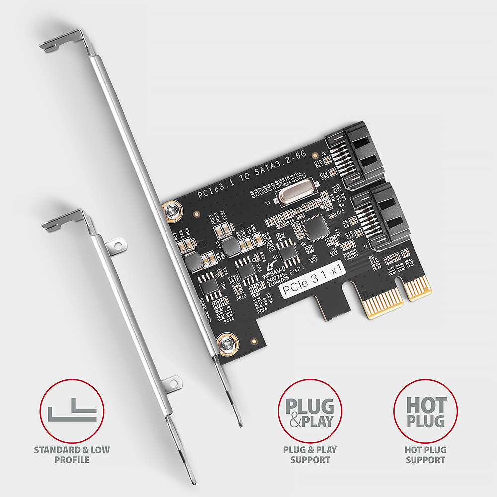 Radič Axagon PCES-SJ2 - 2x SATA 6G port Radič Axagon PCES-SJ2 - 2x SATA 6G port