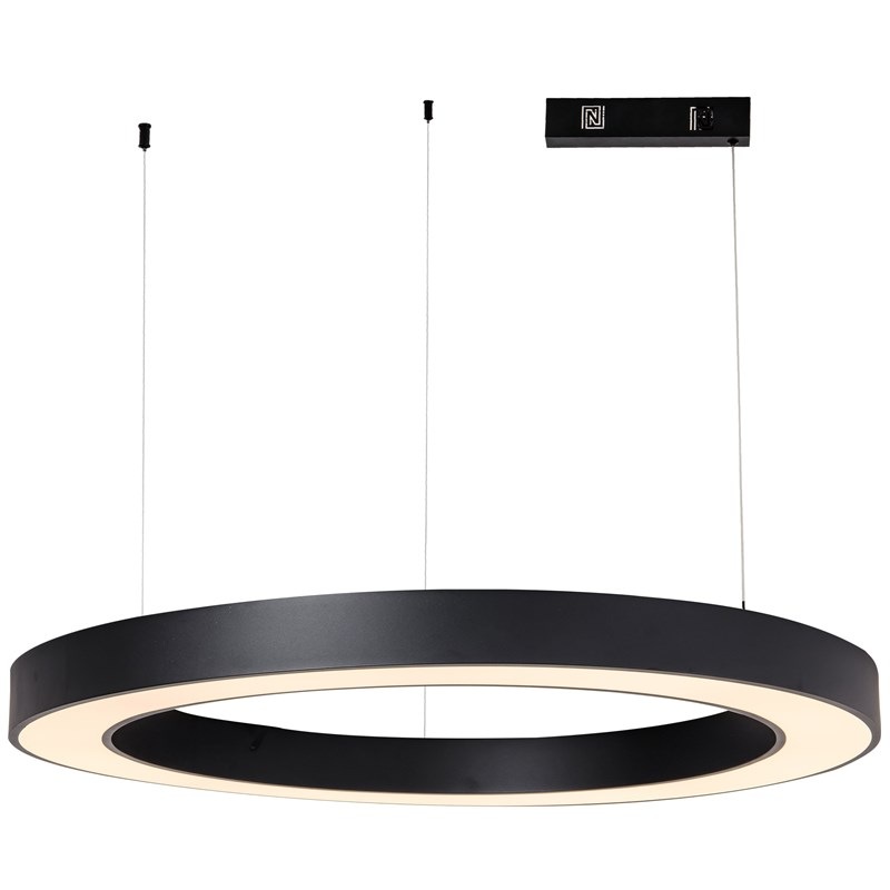 Závesné svietidlo IMMAX NEO PASTEL SLIM SMART, 95 cm, 68W, Zigbee 3.0, Tuya čierne