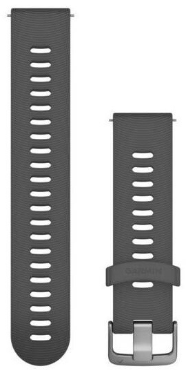Remienok Garmin Quick Release 20mm, silikónový šedý, strieborná pracka sivý