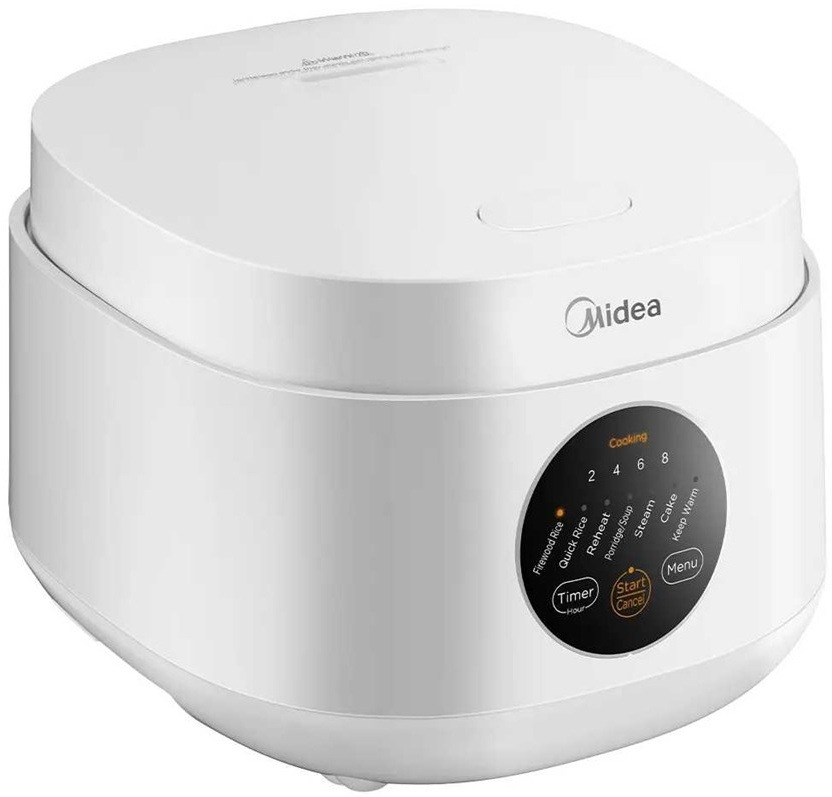 Bočný pohľad na ryžovar Midea MRD321BBMWH