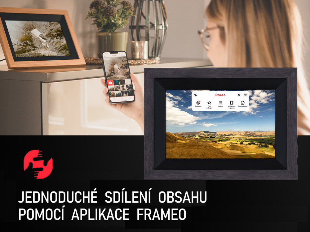 Elektronický fotorámček Rollei Smart Frame WiFi 105 hnedý