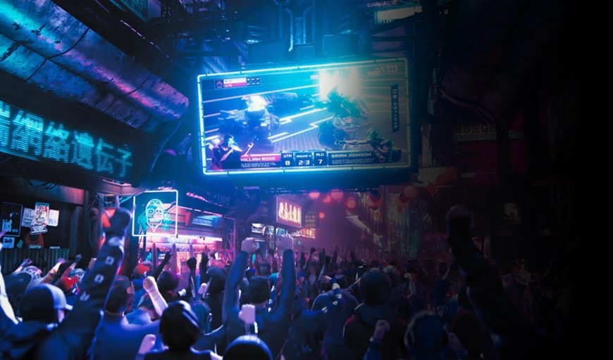 Herný monitor Asus ROG Strix OLED XG27ACDNG čierny Ilustrácia viditeľnosti tmavej scény na Asus ROG Strix OLED XG27ACDNG