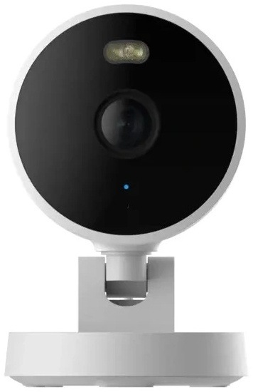 Čelný pohľad na objektív kamery Aqara G100 Select s IR prísvitom na nočné videnie.