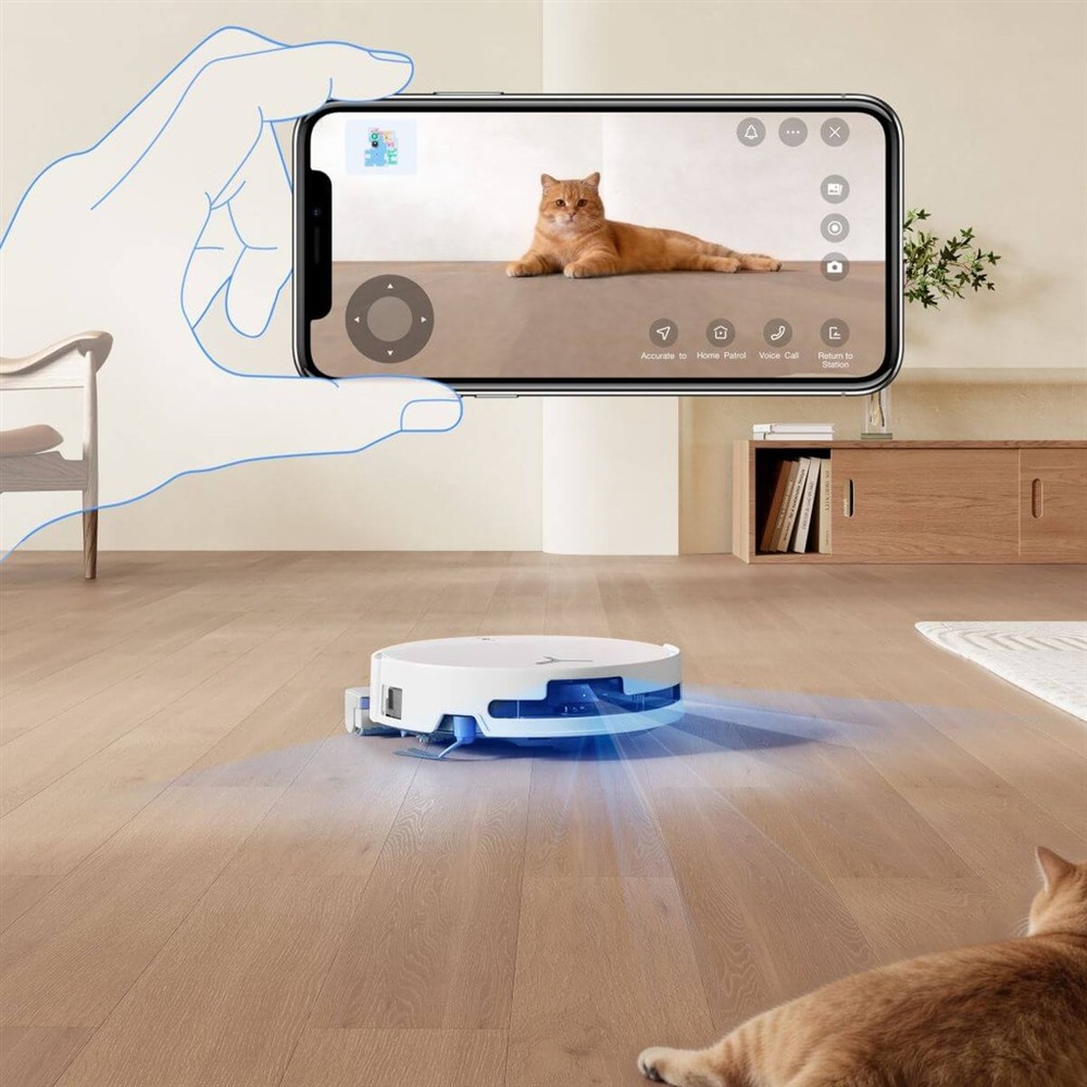 Robotický vysávač Ecovacs DEEBOT T90 PRO OMNI WHITE biely Minimalizujte vo svojej domácnosti vlasy a chlpy v kobercoch a na podlahách.