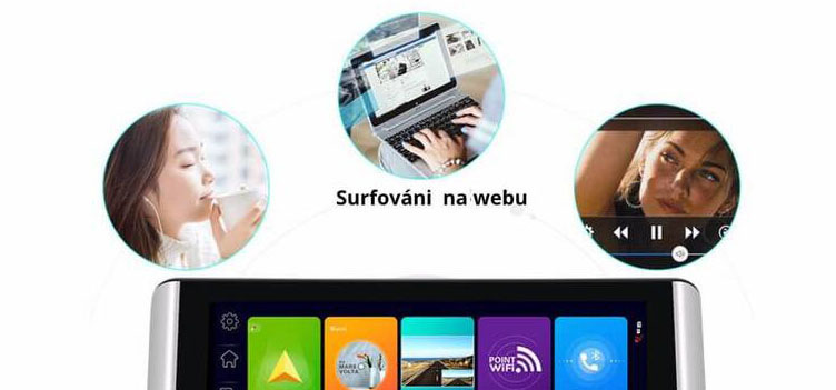 Navigačný systém GPS Carneo Combo A9600 + kamera do auta čierna