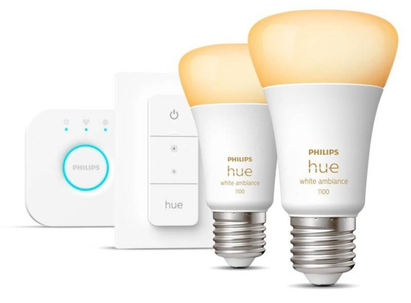 Štartovacia sada Philips Hue Bluetooth, 8W, E27, White Ambiance (2ks) + bridge + Switch Štartovacia sada Philips Hue Bluetooth, 8W, E27, White Ambiance (2ks) + bridge + Switch