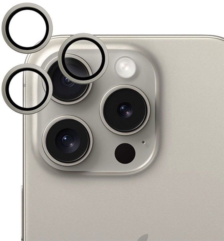 Ochranné sklo šošovky fotoaparátu Epico Aluminium Lens Protector na Apple iPhone 15 Pro/15 Pro Max zlaté