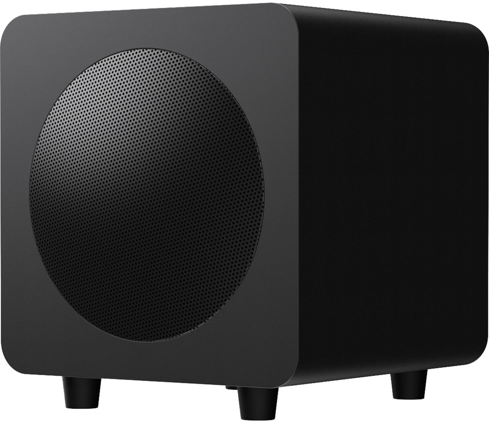 Subwoofer Kanto SUB6 čierny Subwoofer sa hodí do menších a stredných priestorov