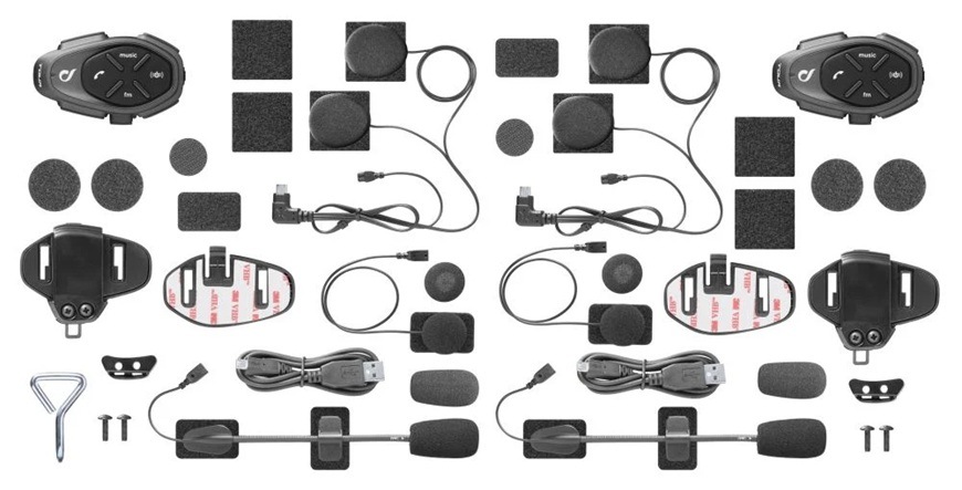 Handsfree Interphone TOUR HD (2 ks) čierne