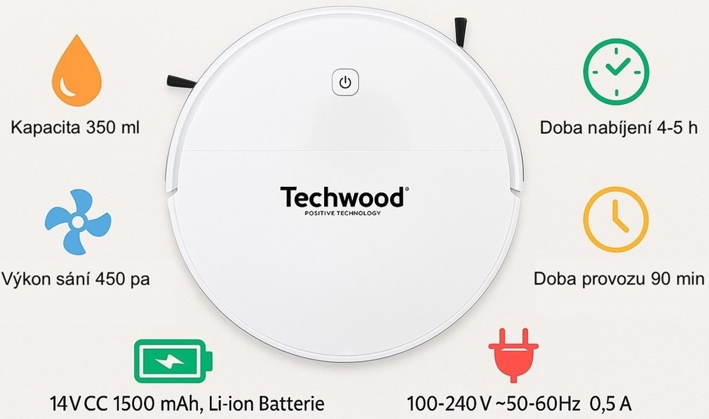 Robotický vysávač Techwood TAR2036 čierny