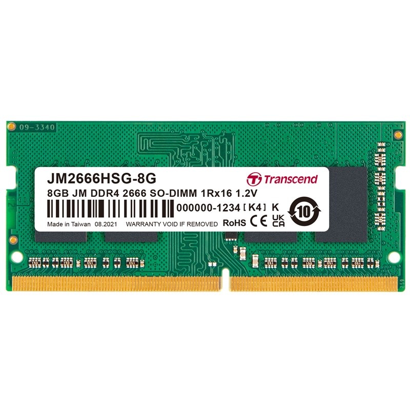 Pamäťový modul SODIMM Transcend JetRam 8GB DDR4 2666MHz CL19