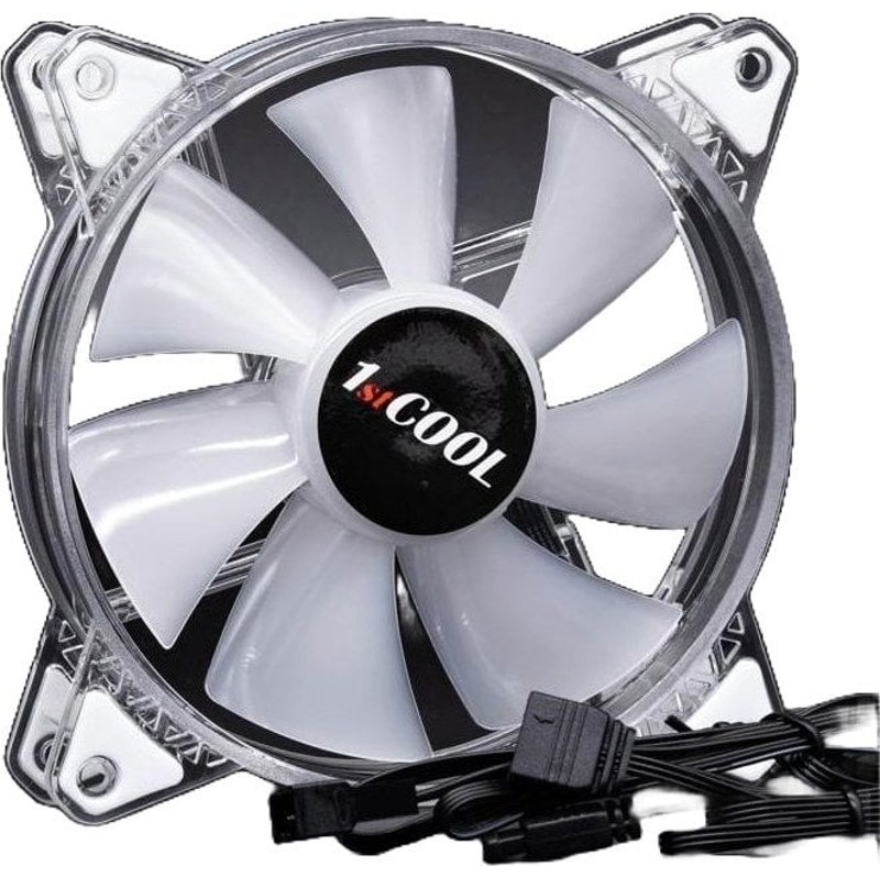 Ventilátor 1stCOOL AURA EVO Crystal ARGB PWM priehľadný