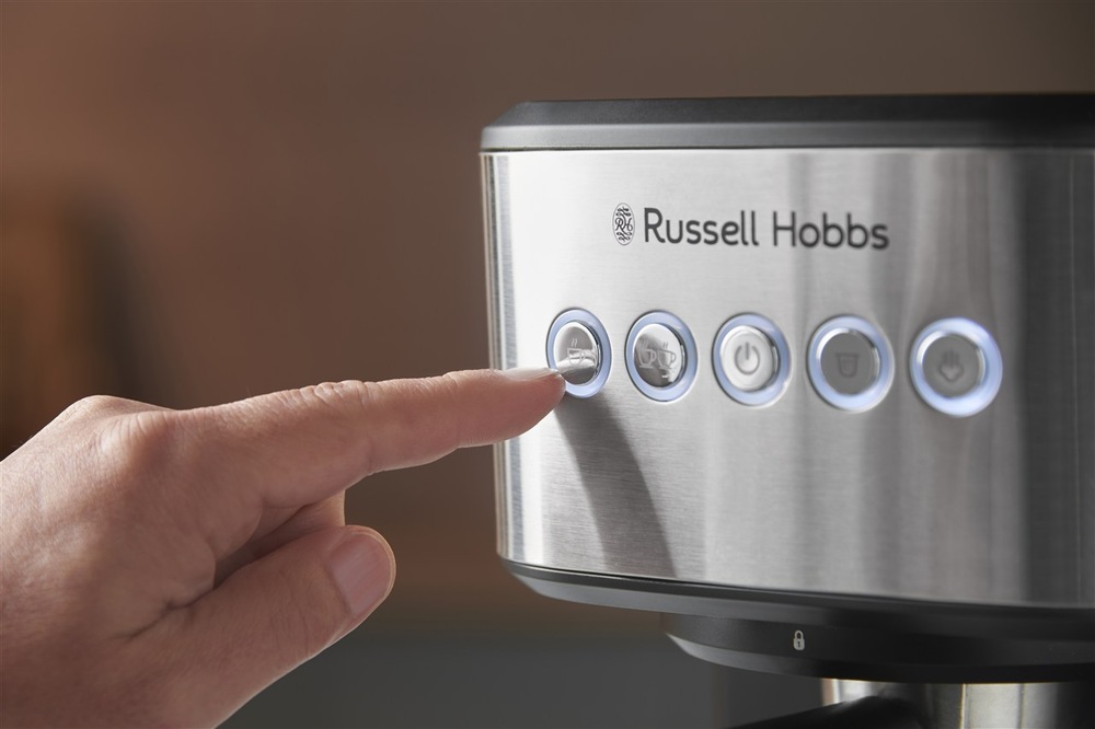 Pákový kávovar RUSSELL HOBBS Heaton 28700-56 čierny/nerez Pákový kávovar Russell Hobbs 28700-56 Heaton ovládanie