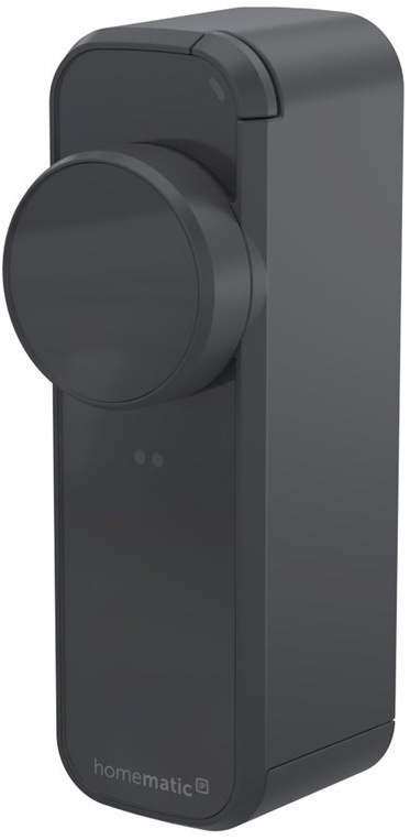 Chytrý pohon dverného zámku Homematic IP PRO v antracitovej farbe.