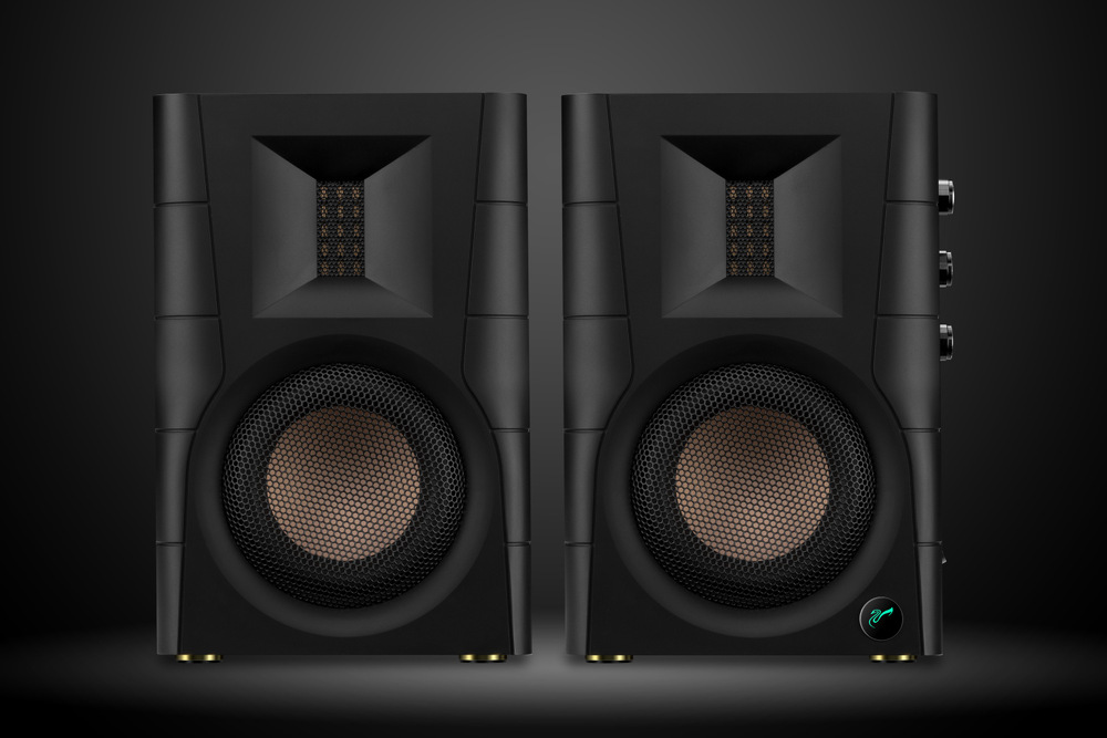 Reproduktory Swan D200 (2 ks) hnedé Reproduktory Swan D200 čelný pohľad na stereo zostavu