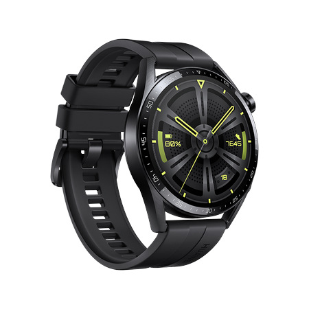Inteligentné hodinky Huawei Watch GT 3 46 mm (Active) - Black + Black Fluoroelastomer Strap