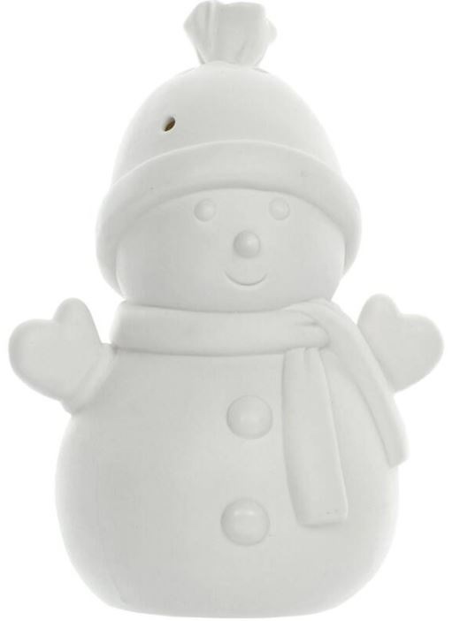 LED dekorácie RETLUX RXL 415, porcelánový snehuliak, 1 LED, 15,2 cm, teplá biela
