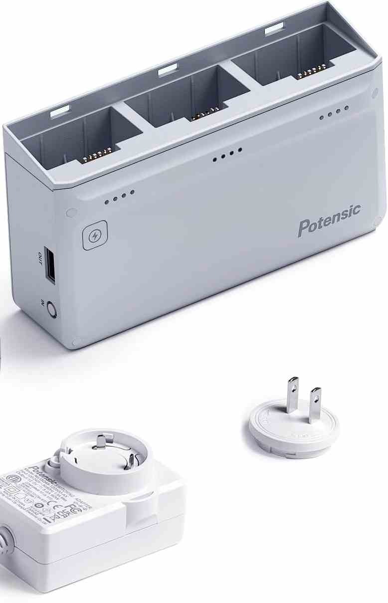 Nabíjačka Potensic Atom 60W More Power, AC adaptér, 2× batéria