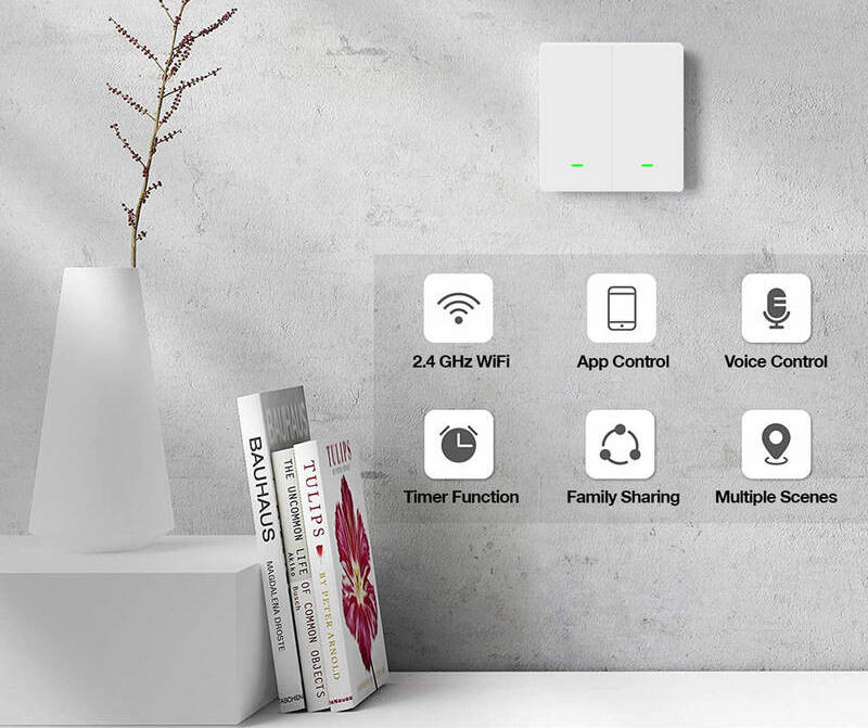 Vypínač Evolveo Dual Switch, Wi-Fi biely