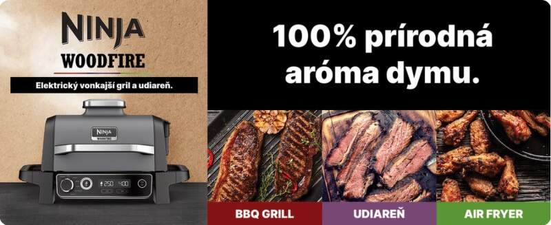 Gril Ninja OG701EU Woodfire Electric Outdoor Grill & Smoker čierny/sivý Gril Ninja OG701EU Woodfire Electric Outdoor Grill & Smoker čierny/sivý