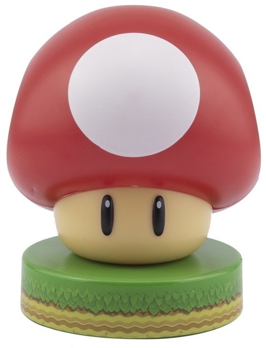 Dekoratívne LED Paladone Icon Light - Super Mario Huba červené/zelené