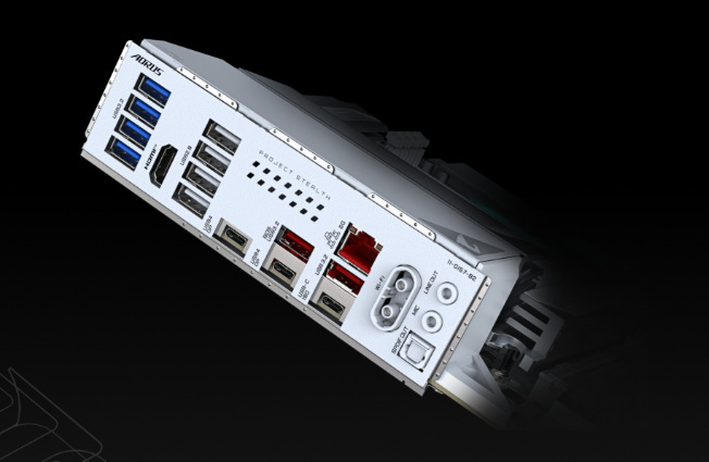 GIGABYTE X870 AORUS STEALTH ICE disponuje USB4