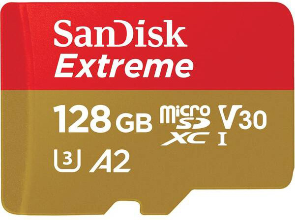 Pamäťová karta SANDISK Micro SDXC Extreme 128GB UHS-I U3 (190R/90W) + adapter