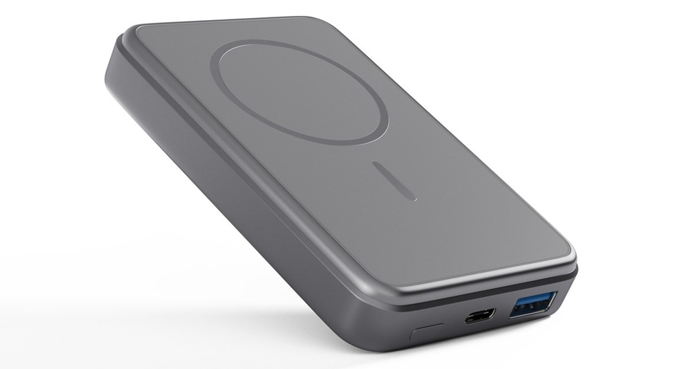 Powerbank Epico Mag + Aluminium 10 000mAh + kábel USB-C/USB-C - šedá