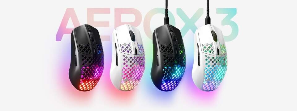 Myš SteelSeries Aerox 3 (2022) biela Myš SteelSeries Aerox 3 (2022) biela