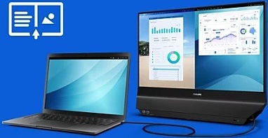Monitor Philips 24B2D5300/00 čierny Monitor Philips 24B2D5300/00 s rozdelenou obrazovkou pomocou funkcie SmartView
