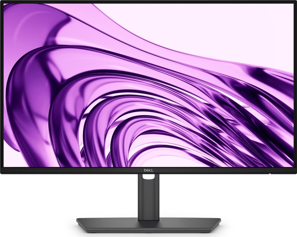 Monitor Dell Pro P 22 P2226H čierny Čelný pohľad na čierny monitor Dell Pro P2226H s úzkymi rámčekmi a výškovo nastaviteľným stojanom.