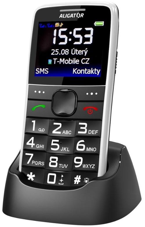 Mobilný telefón Aligator A675 Senior červený