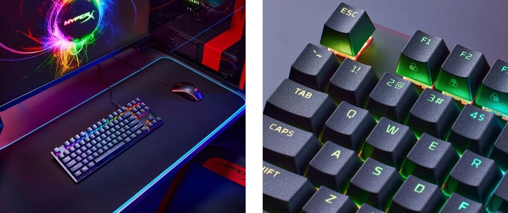 Klávesnica HyperX Alloy Origins Core PBT Aqua - US čierna HyperX Alloy Origins Core