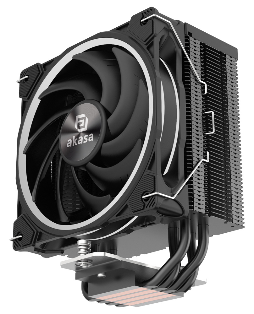 Chladič CPU AKASA SOHO H4, LGA1700 Edition, 4 Heatpipes, ARGB čierny AKASA SOHO H4 vyniká aj jednoduchou inštaláciou