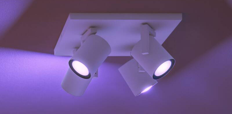 Bodové svietidlo Philips Hue Argenta White and Color Ambiance 4 Spot biele