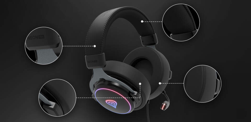 Headset Genesis NEON 764 7.1 biely Headset Genesis NEON 764 7.1 biely
