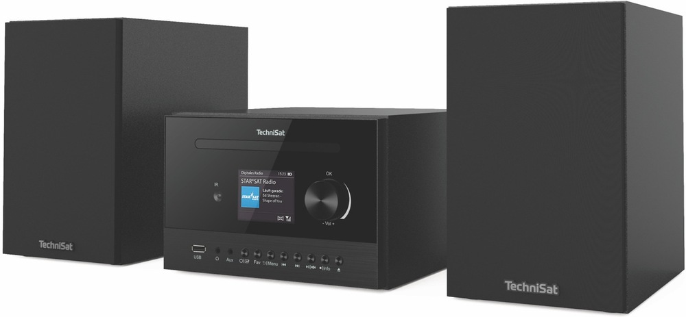 Mikrosystém TechniSat CLASSIC 800 CD IR, DAB+ z čelnej strany