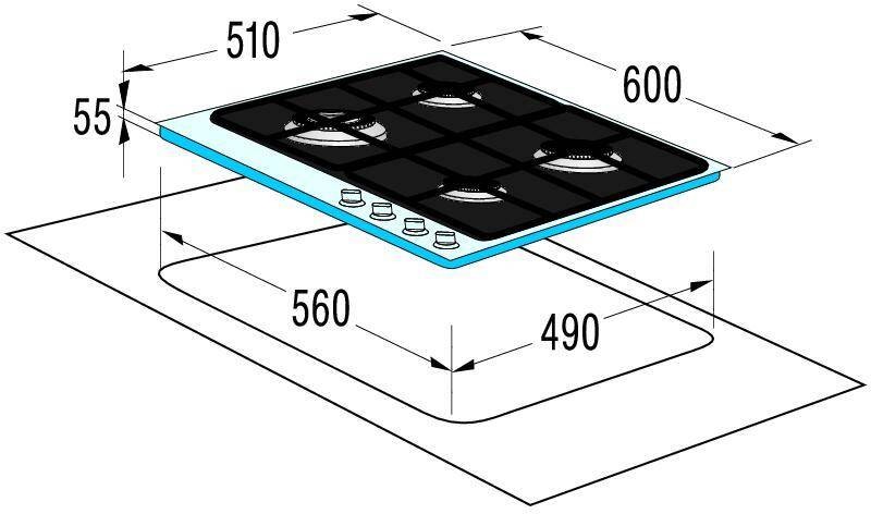Plynová varná platňa Mora VDP 665 X nerez Plynová varná platňa Mora VDP 665 X nerez