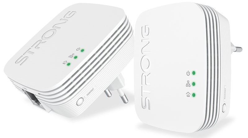 Sieťový rozvod LAN po 230V Strong 600 DUO MINI, 2 jednotky biely