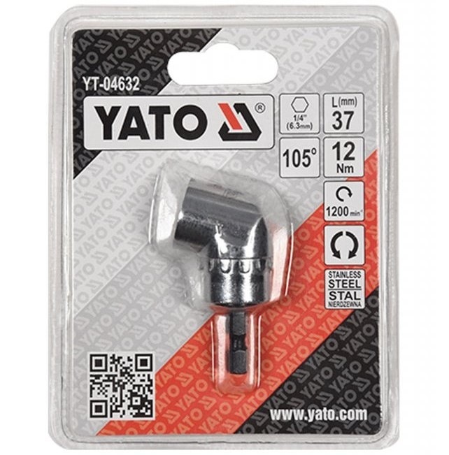 Uhlový nadstavec YATO YT-04632 Uhlový nadstavec Yato YT-04632 37mm, 1/4