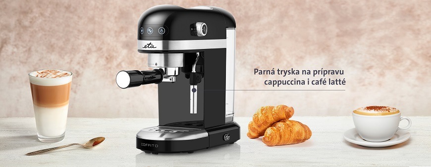 Pákový kávovar ETA Coffito 0175 0000 čierne Espresso ETA Coffito 0175 90000, mliečne nápoje