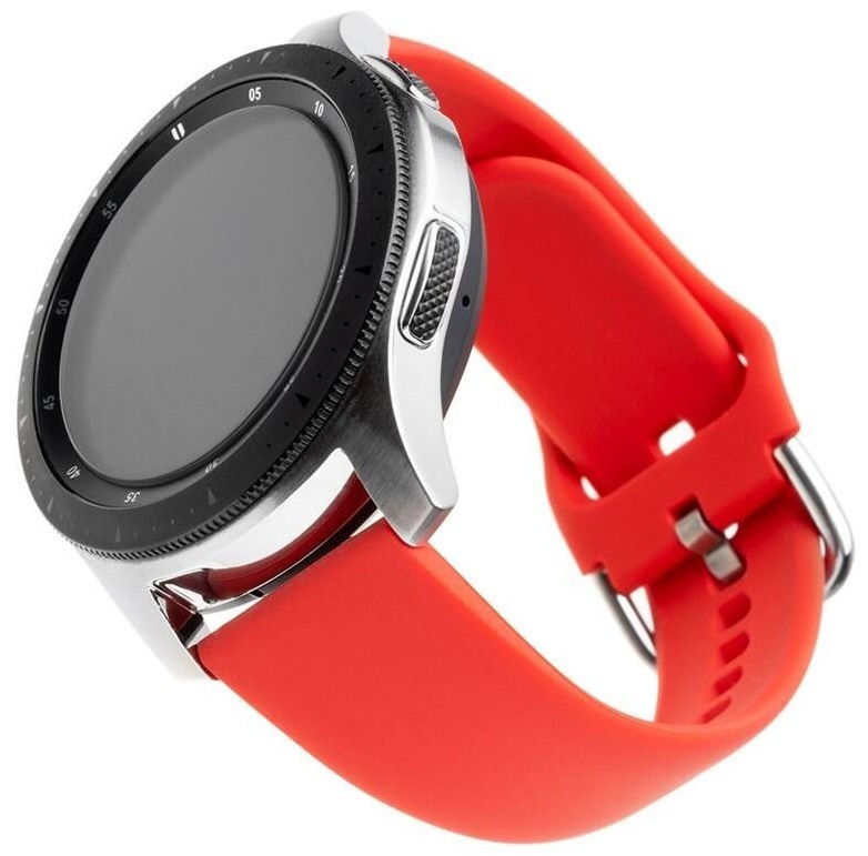 Remienok FIXED Silicone Strap 20mm na smartwatch červený