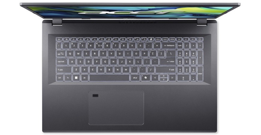 Notebook Acer Aspire 17 (A17-51M-98D3) sivý Detail obrázku notebooku.