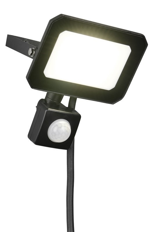 Reflektor Reality FUNCHAL, 20W, pohybový senzor, neutrálna biela čierne